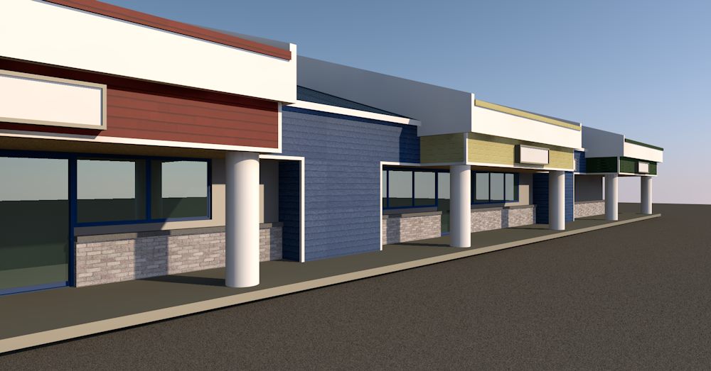 Beachport Center Facade Study, ENRarchitects, Granbury, TX 76049
