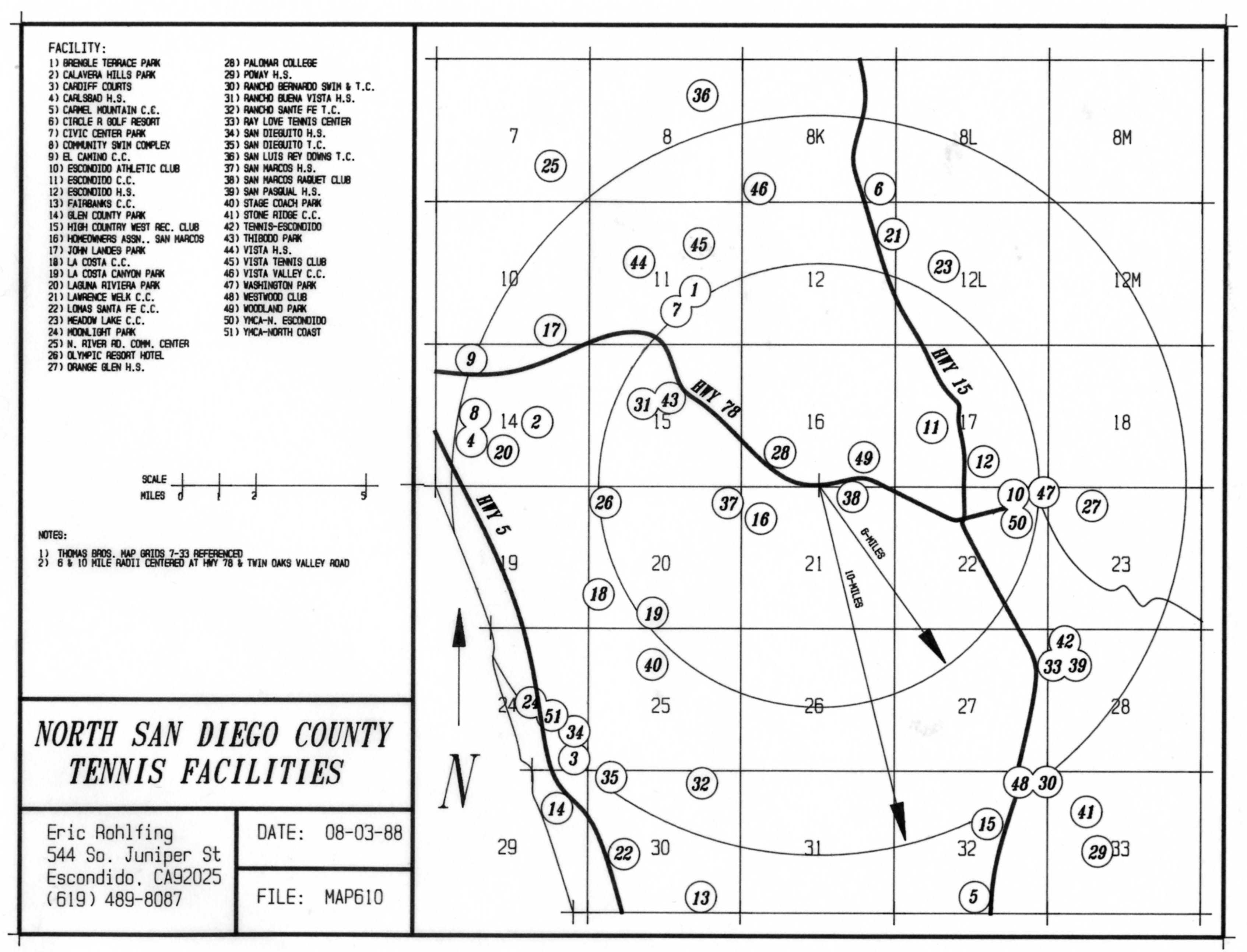 Clay West Tennis Center - Demographic Map - ENR architects, Granbury, TX 76049