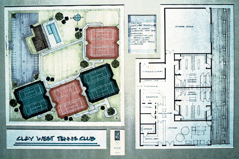 Clay West Tennis Club - Plan Study - ENRarchitects, Granbury, TX 76049