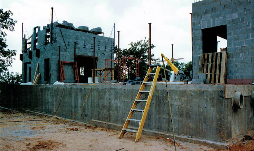 Ranch House, ENR architects with Frank D. Welch Associates, Montague County, TX 76255 - CMU Walls East