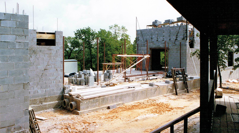 Ranch House, ENR architects with Frank D. Welch Associates, Montague County, TX 76255 - CMU Walls West