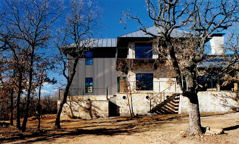 Ranch House, ENR architects with Frank D. Welch Associates, Montague County, TX 76255 - Elevation East End