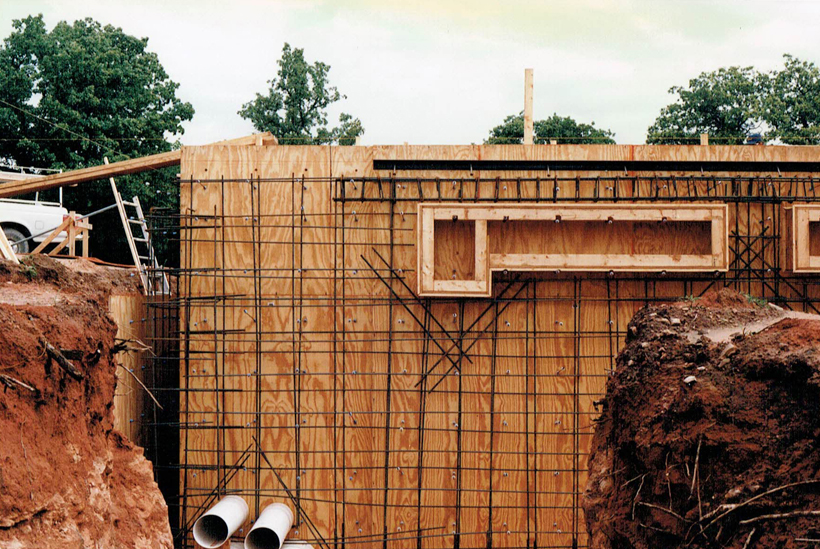 Ranch House, ENR architects with Frank D. Welch Associates, Montague County, TX 76255 - Forms Concrete HVAC Room