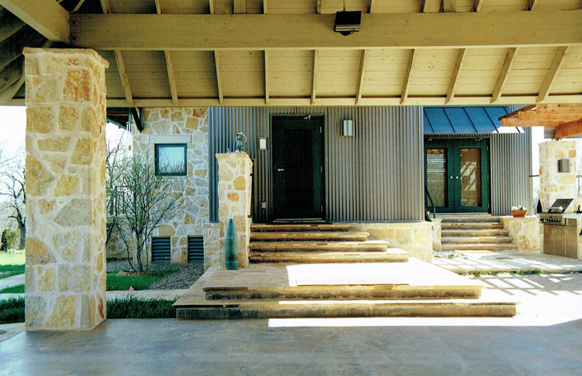 Ranch House, ENR architects with Frank D. Welch Associates, Montague County, TX 76255 - Entry North