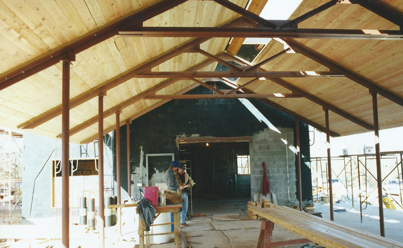 Ranch House, ENR architects with Frank D. Welch Associates, Montague County, TX 76255 - Steel Truss Framing