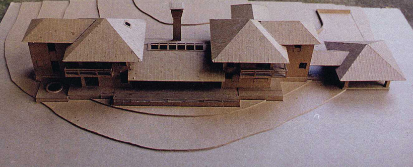 Ranch House, ENR architects with Frank D. Welch Associates, Montague County, TX 76255 - Scale Model East