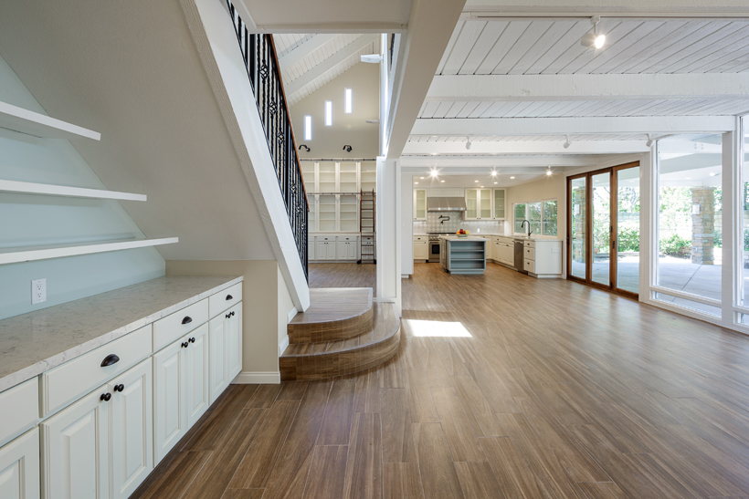 Family Room, 2-Story Wholehouse Remodel, Covered Patio Addition & Landscape, ENR architects, Westlake Village, CA 91361