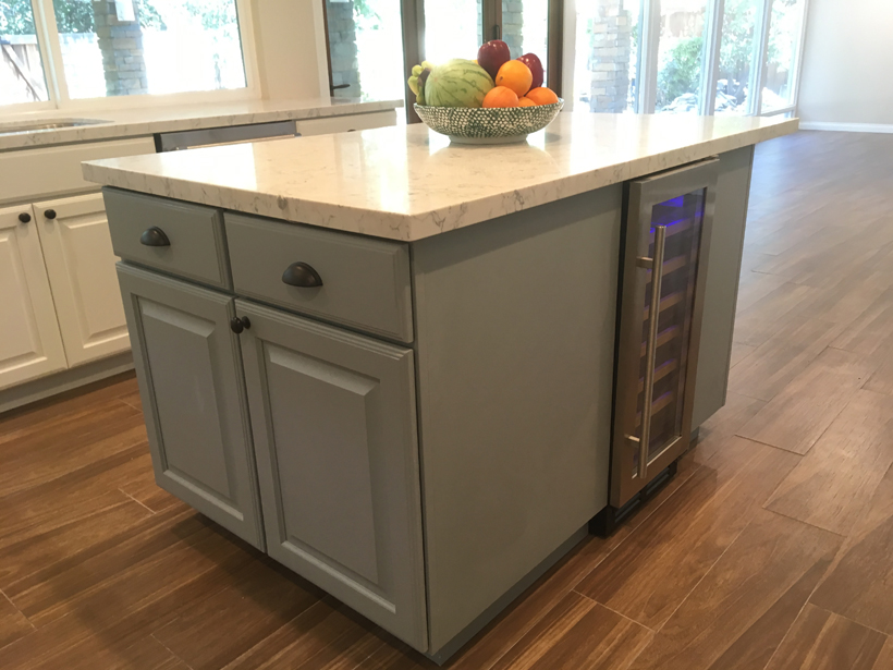 Kitchen Island, 2-Story Wholehouse Remodel, Covered Patio Addition & Landscape, ENR architects, Westlake Village, CA 91361