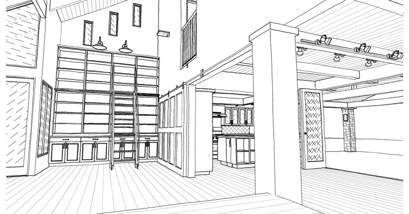 CAD Rendering - 2-Story Wholehouse Remodel, Covered Patio Addition & Landscape, ENR architects, Westlake Village, CA 91361