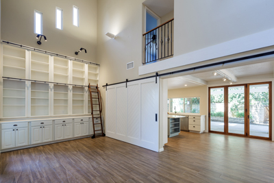 Barn Door Open, 2-Story Wholehouse Remodel, Covered Patio Addition & Landscape, ENR architects, Westlake Village, CA 91361