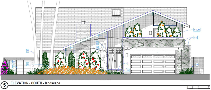 Proposed Landscape Front - 2-Story Wholehouse Remodel, Covered Patio Addition & Landscape, ENR architects, Granbury, TX 76049